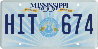 MS license plate HIT674