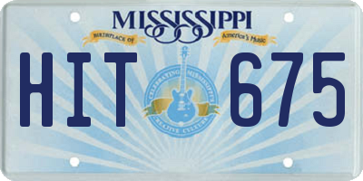 MS license plate HIT675