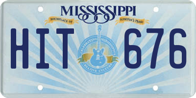 MS license plate HIT676