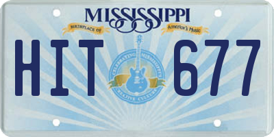 MS license plate HIT677