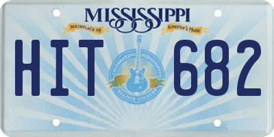 MS license plate HIT682