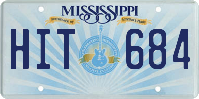 MS license plate HIT684