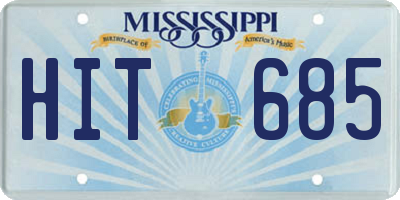 MS license plate HIT685