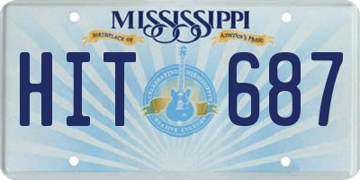MS license plate HIT687