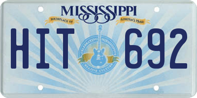 MS license plate HIT692