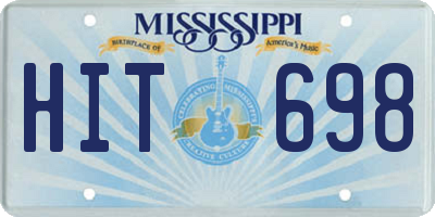 MS license plate HIT698