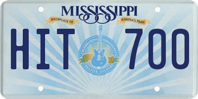MS license plate HIT700