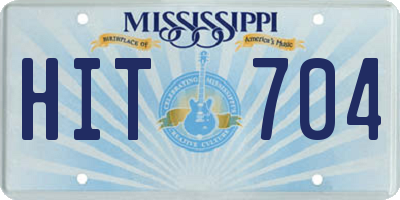 MS license plate HIT704