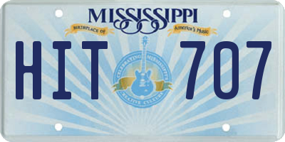 MS license plate HIT707