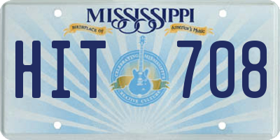 MS license plate HIT708