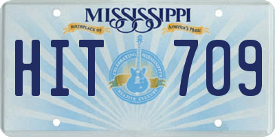 MS license plate HIT709