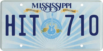 MS license plate HIT710