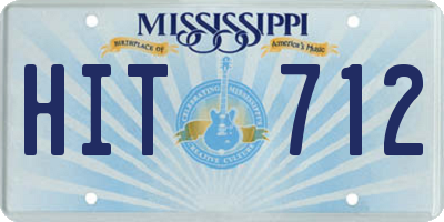 MS license plate HIT712