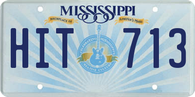 MS license plate HIT713