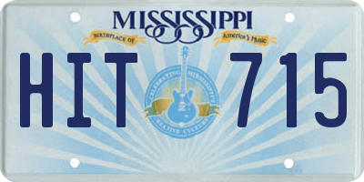 MS license plate HIT715