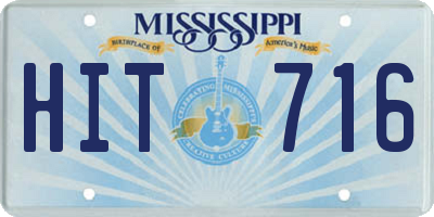 MS license plate HIT716