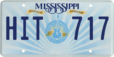 MS license plate HIT717