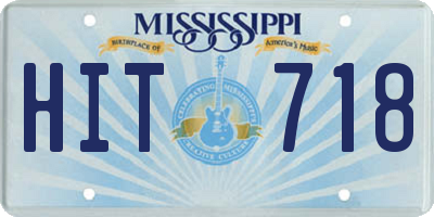 MS license plate HIT718