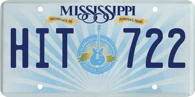 MS license plate HIT722