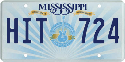 MS license plate HIT724