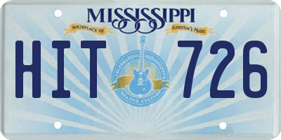 MS license plate HIT726