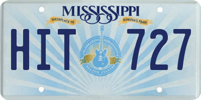 MS license plate HIT727