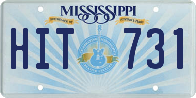 MS license plate HIT731