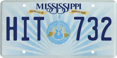 MS license plate HIT732