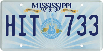 MS license plate HIT733