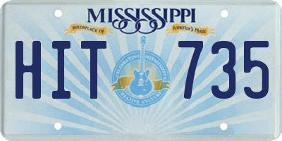 MS license plate HIT735