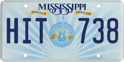 MS license plate HIT738