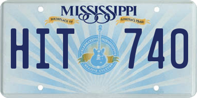 MS license plate HIT740