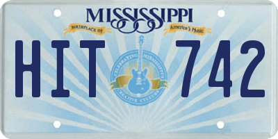 MS license plate HIT742