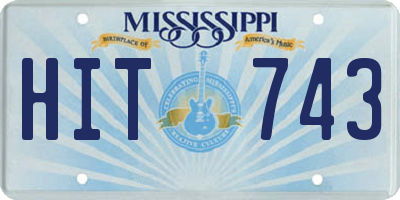 MS license plate HIT743