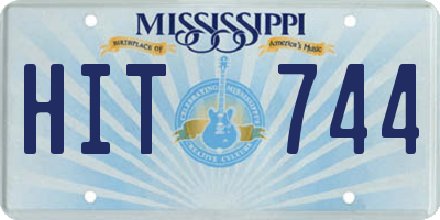 MS license plate HIT744