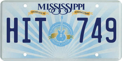 MS license plate HIT749