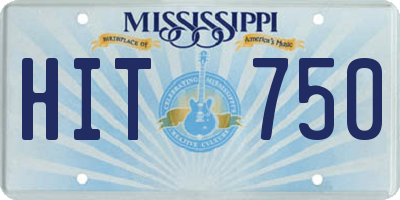 MS license plate HIT750