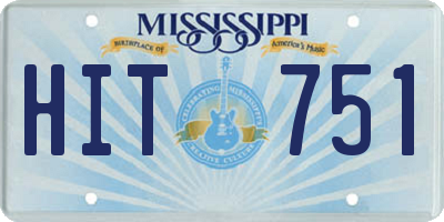MS license plate HIT751