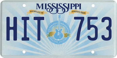 MS license plate HIT753