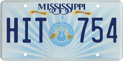 MS license plate HIT754