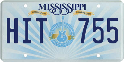 MS license plate HIT755