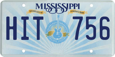 MS license plate HIT756