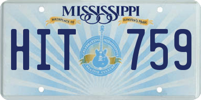 MS license plate HIT759