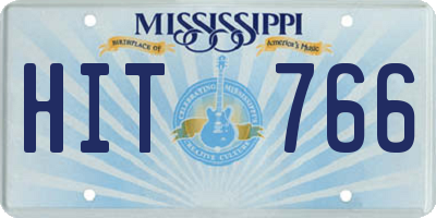 MS license plate HIT766