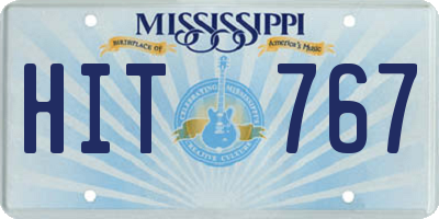 MS license plate HIT767