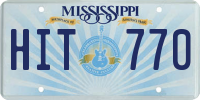 MS license plate HIT770