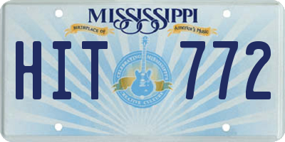 MS license plate HIT772