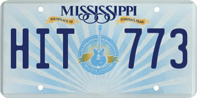 MS license plate HIT773