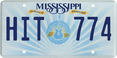 MS license plate HIT774