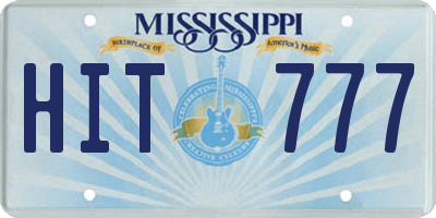 MS license plate HIT777
